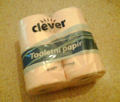 This image shows Clever toilet paper